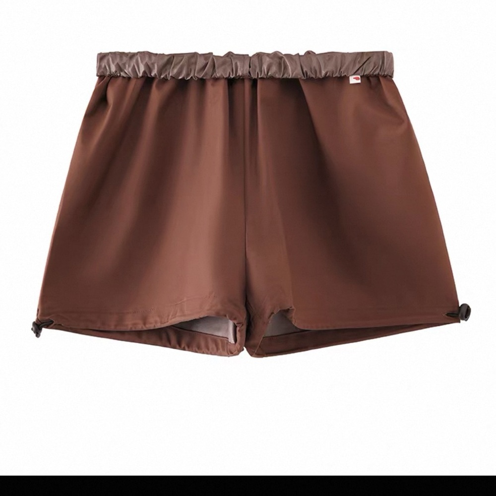 Classic Brown Women's Elastic Waist ballet Shorts